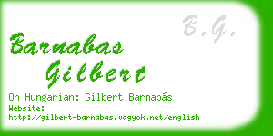 barnabas gilbert business card