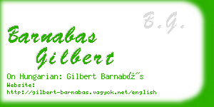 barnabas gilbert business card
